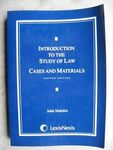 Introduction to the Study of Law: Cases and Materials, 2nd Edition